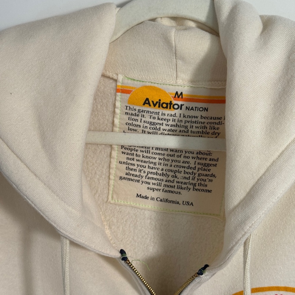 Aviator Nation Cream vail Hoodie - Picture 4 of 4